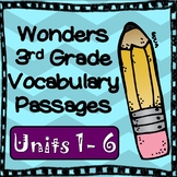 Wonders 2017/2020 Third Grade Vocabulary Passages, All Units