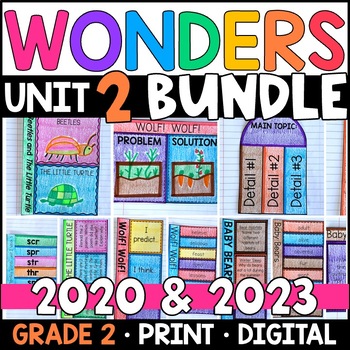 Preview of Wonders 2023, 2020 - 2nd Grade Unit 2 BUNDLE: Supplement with GOOGLE Classroom