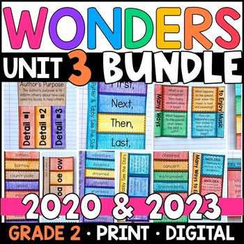 Preview of Wonders 2023, 2020 - 2nd Grade Unit 3 BUNDLE: Supplement with GOOGLE Classroom