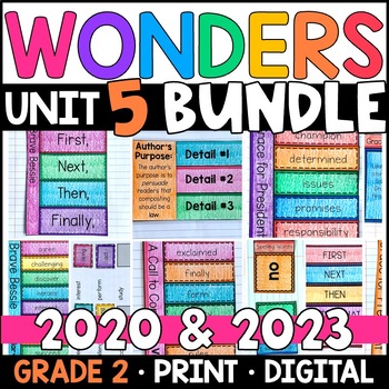 Preview of Wonders 2023, 2020 - 2nd Grade Unit 5 BUNDLE: Supplement with GOOGLE Classroom