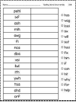 Wonders 2020 2nd grade Spelling Unscramble by Lindsay Carney | TPT