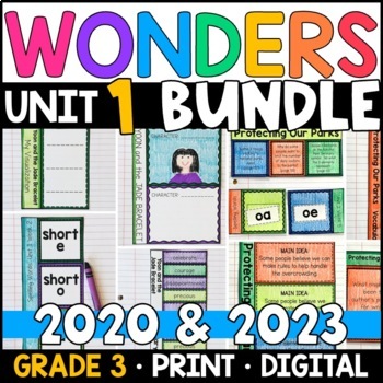 Preview of Wonders 2023, 2020 - 3rd Grade Unit 1 BUNDLE: Supplement with GOOGLE Classroom