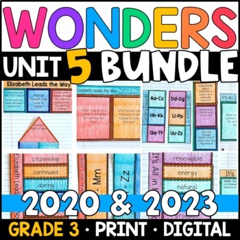 Preview of Wonders 2023, 2020 - 3rd Grade Unit 5 BUNDLE: Supplement with GOOGLE Classroom