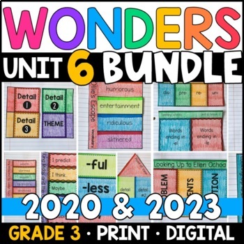 Preview of Wonders 2023, 2020 - 3rd Grade Unit 6 BUNDLE: Supplement with GOOGLE Classroom