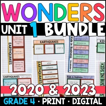 Preview of Wonders 2023, 2020 - 4th Grade Unit 1 BUNDLE: Supplement with GOOGLE Classroom