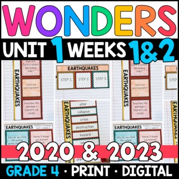 Preview of Wonders 2023, 2020 - 4th Grade, Unit 1: Weeks 1 and 2 Earthquakes Supplements
