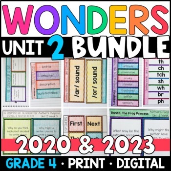 Preview of Wonders 2023, 2020 - 4th Grade Unit 2 BUNDLE: Supplement with GOOGLE Classroom