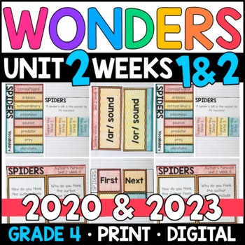Preview of Wonders 2023, 2020 - 4th Grade, Unit 2 Weeks 1 and 2: Spiders Supplement