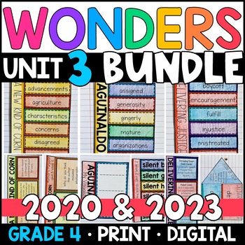 Preview of Wonders 2023, 2020 - 4th Grade Unit 3 BUNDLE: Supplement with GOOGLE Classroom
