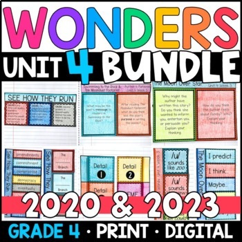 Preview of Wonders 2023, 2020 - 4th Grade Unit 4 BUNDLE: Supplement with GOOGLE Classroom