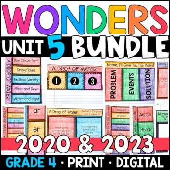 Preview of Wonders 2023, 2020 - 4th Grade Unit 5 BUNDLE: Supplement with GOOGLE Classroom