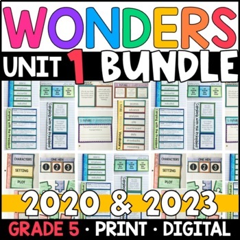 Preview of Wonders 2023, 2020 - 5th Grade Unit 1 BUNDLE: Supplement with GOOGLE Classroom