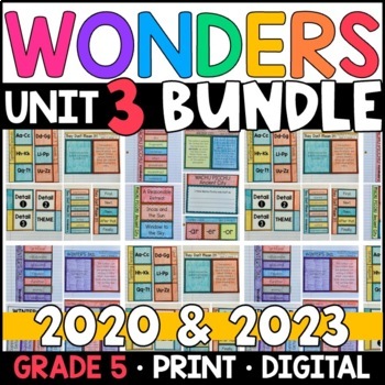 Preview of Wonders 2023, 2020 - 5th Grade Unit 3 BUNDLE: Supplement with GOOGLE Classroom