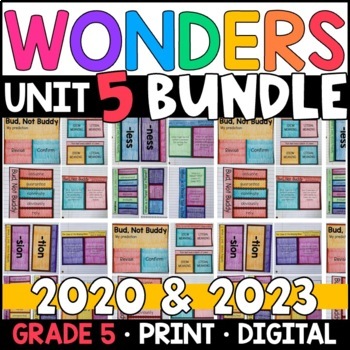 Preview of Wonders 2023, 2020 - 5th Grade Unit 5 BUNDLE: Supplement with GOOGLE Classroom