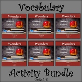 Wonders McGraw Hill 2020 Vocabulary Bundle: Fourth Grade