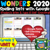 Wonders 2020 Grade 2 Unit 4 Spelling Tests with Self Check
