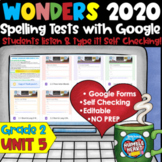 Wonders 2020 Grade 2 Unit 5 Spelling Tests with Self Check