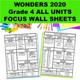 McGraw-Hill Wonders 2020 Grade 4 All Units Focus Wall Shee