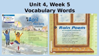 Preview of Wonders 2020 Unit 4 Week 5 Vocabulary PPT