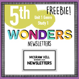 Wonders 2020 Weekly Newsletters 5th Grade Unit 1 Genre Stu