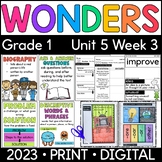Wonders 1st Grade 2023: Unit 5 Week 3 Thomas Edison, Inven