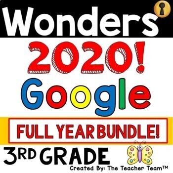 Preview of Wonders 2023, 2020 3rd Grade Unit 1 - Unit 6 Supplement | Google Slides Bundle