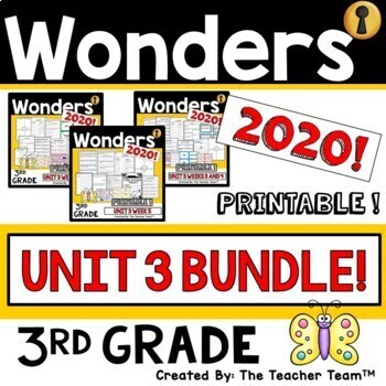 Preview of Wonders 2023, 2020 3rd Grade Unit 3 Supplement | Printable Bundle