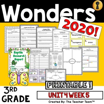 Preview of Wonders 2023, 2020 3rd Grade Unit 4 Week 5 Supplement | Printable