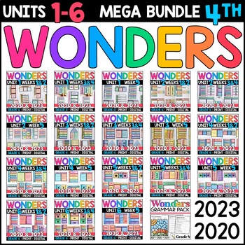 Preview of Wonders 2023, 2020 4th Grade MEGA BUNDLE: Reading Supplements AND Grammar Pack