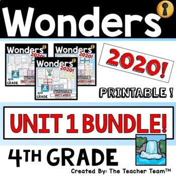 Preview of Wonders 2023, 2020 4th Grade Unit 1 Supplement  | Printable Bundle