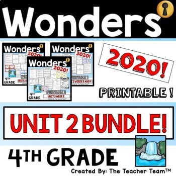 Preview of Wonders 2023, 2020 4th Grade Unit 2 Supplement  | Printable Bundle