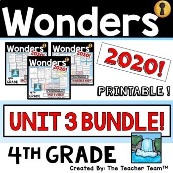 Preview of Wonders 2023, 2020 4th Grade Unit 3 Supplement  | Printable Bundle