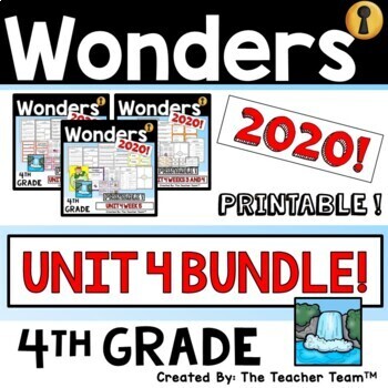 Preview of Wonders 2023, 2020 4th Grade Unit 4 Supplement | Printable Bundle