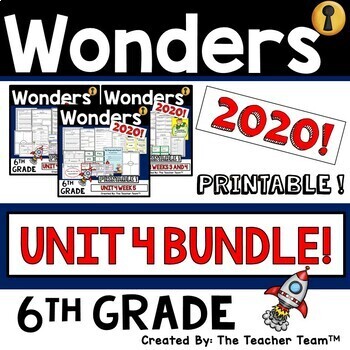Preview of Wonders 2023, 2020 6th Grade Unit 4 Supplement | Printable Bundle