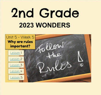 Preview of Wonders 2023, Grade 2, Unit 5: Week 5