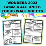 McGraw-Hill Wonders 2023 Grade 4 Focus Wall Sheets