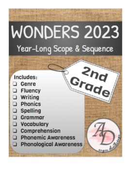 Preview of Wonders 2023 Scope & Sequence Year-Long Plan | 2nd Grade