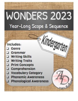 Preview of Wonders 2023 Scope & Sequence Year-Long Plan | Kindergarten