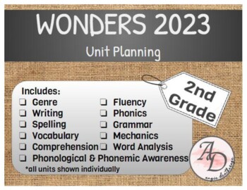 Preview of Wonders 2023 Unit Planning | 2nd Grade