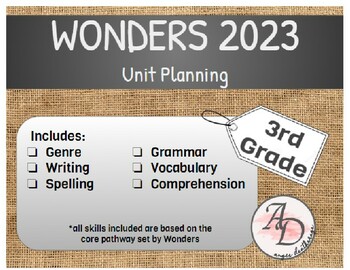 Preview of Wonders 2023 | Unit Planning | 3rd Grade