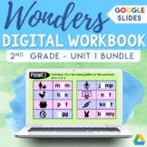 Wonders 2nd Grade Digital Workbook Unit 1 Bundle - Distanc