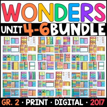 Preview of Wonders 2017 2nd Grade HALF-YEAR BUNDLE Units 4-6: Supplements with GOOGLE