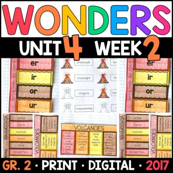 Preview of Wonders 2nd Grade Unit 4 Week 2: Volcanoes Interactive Supplement with GOOGLE