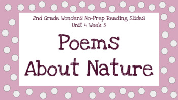 Preview of Wonders 2nd Grade Unit 4 Week 5 Reading No-Prep Reading Slides