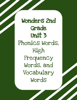 Preview of Wonders 2nd Grade Word Wall Cards