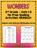 Wonders 2nd Grade Year-Long Spelling Activities BUNDLE Units 1-6
