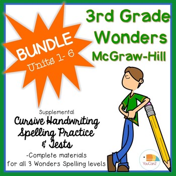 Preview of Wonders 3rd Grade Spelling Practice, Tests & More          BUNDLE Units 1-6