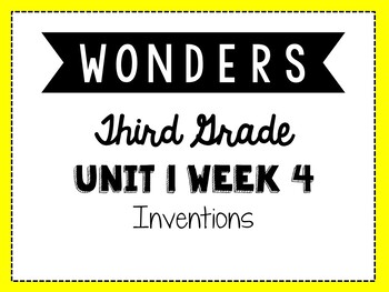 Preview of Wonders 3rd Grade Unit 1 Week 4