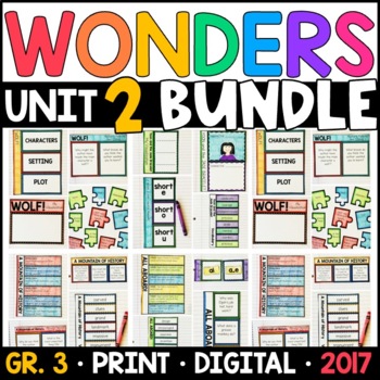 Preview of Wonders 2017 3rd Grade Unit 2 BUNDLE: Interactive Supplements with GOOGLE