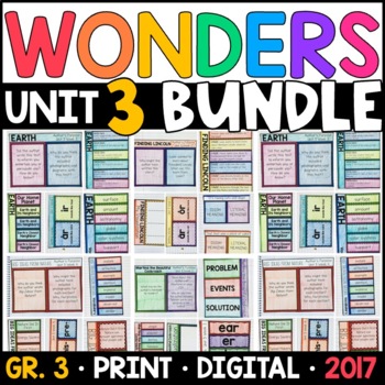 Preview of Wonders 2017 3rd Grade Unit 3 BUNDLE: Interactive Supplements with GOOGLE